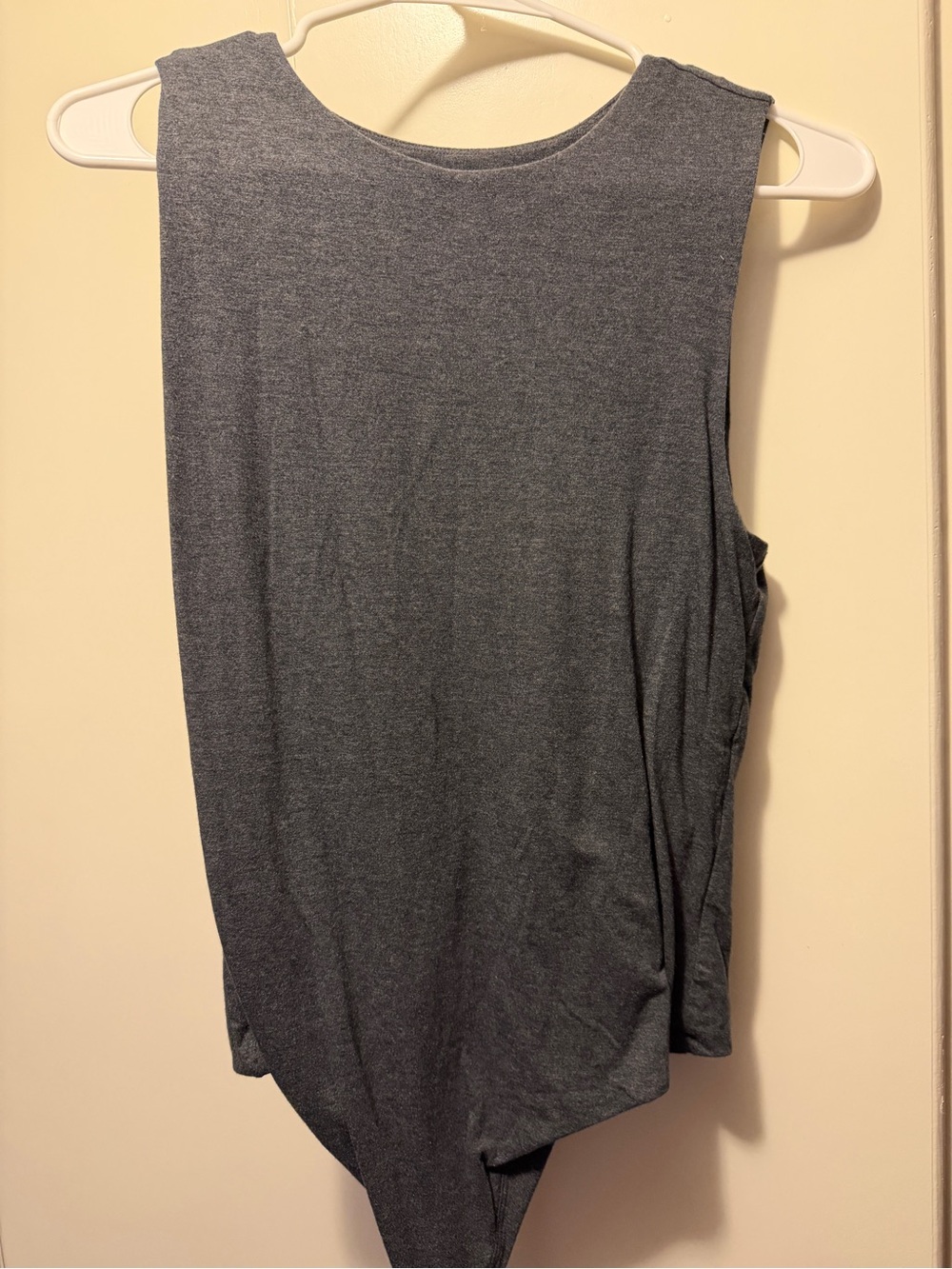 nuuds Women's Sleeveless Gray Tank Bodysuit